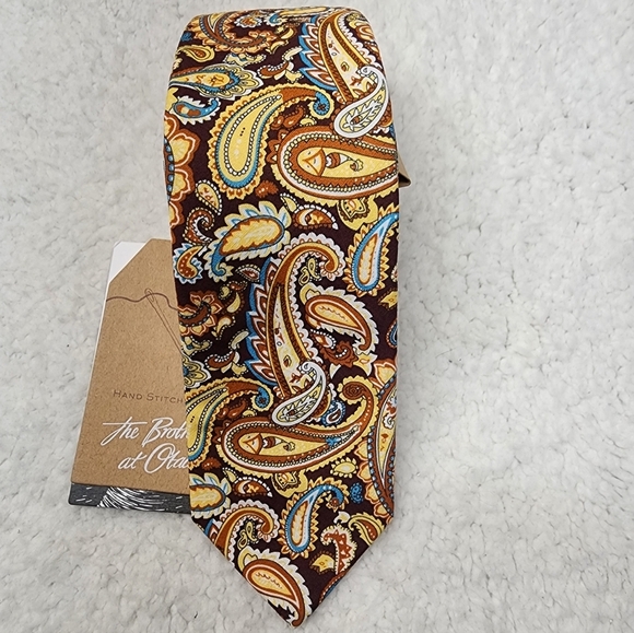 The Brothers @ Otaa Handmade Brown and Yellow Paisley Tie - Picture 9 of 9